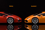 Welly vs AutoArt - front wheel