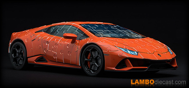 3D Puzzle Lamborghini Huracan Evo Orange 108 pièces 1/18