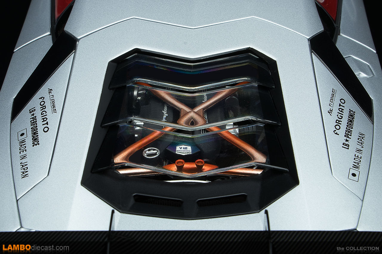 Top view of the 1/18 scale Lamborghini LB-Works Aventador Limited Edition by AUTOart