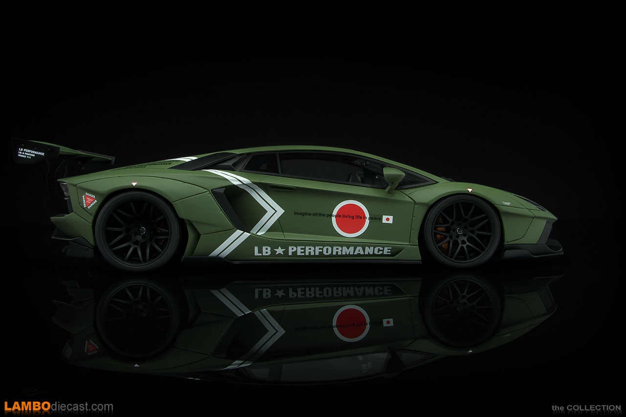 Side view of the Lamborghini Aventador LB-Works by GT Spirit