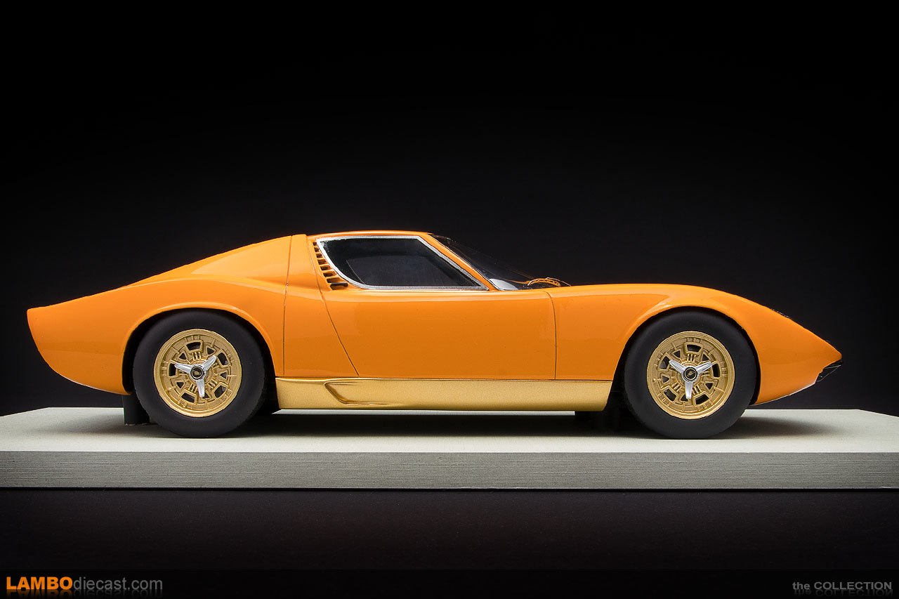 Side view of the Lamborghini Miura Prototype by AB models