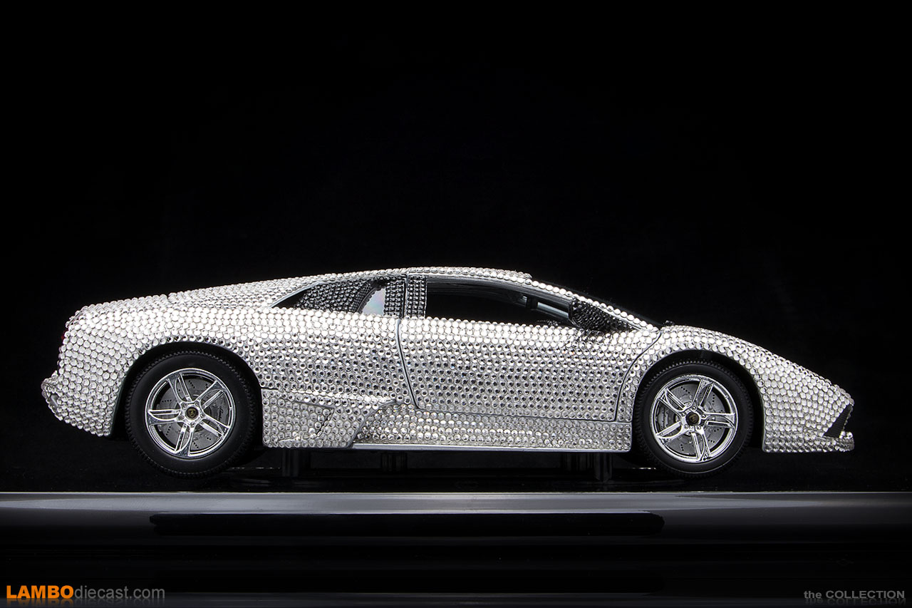 Side view of the Lamborghini Murciélago LP640 by Swarovski