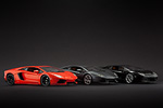 The three original shades from Bburago on the Aventador