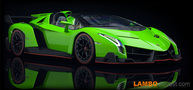 The 1/18 Lamborghini Veneno LP750-4 Roadster from Kyosho, a review by  